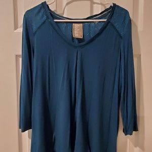 ANTHROPOLOGIE Dolan Mixed Material Top